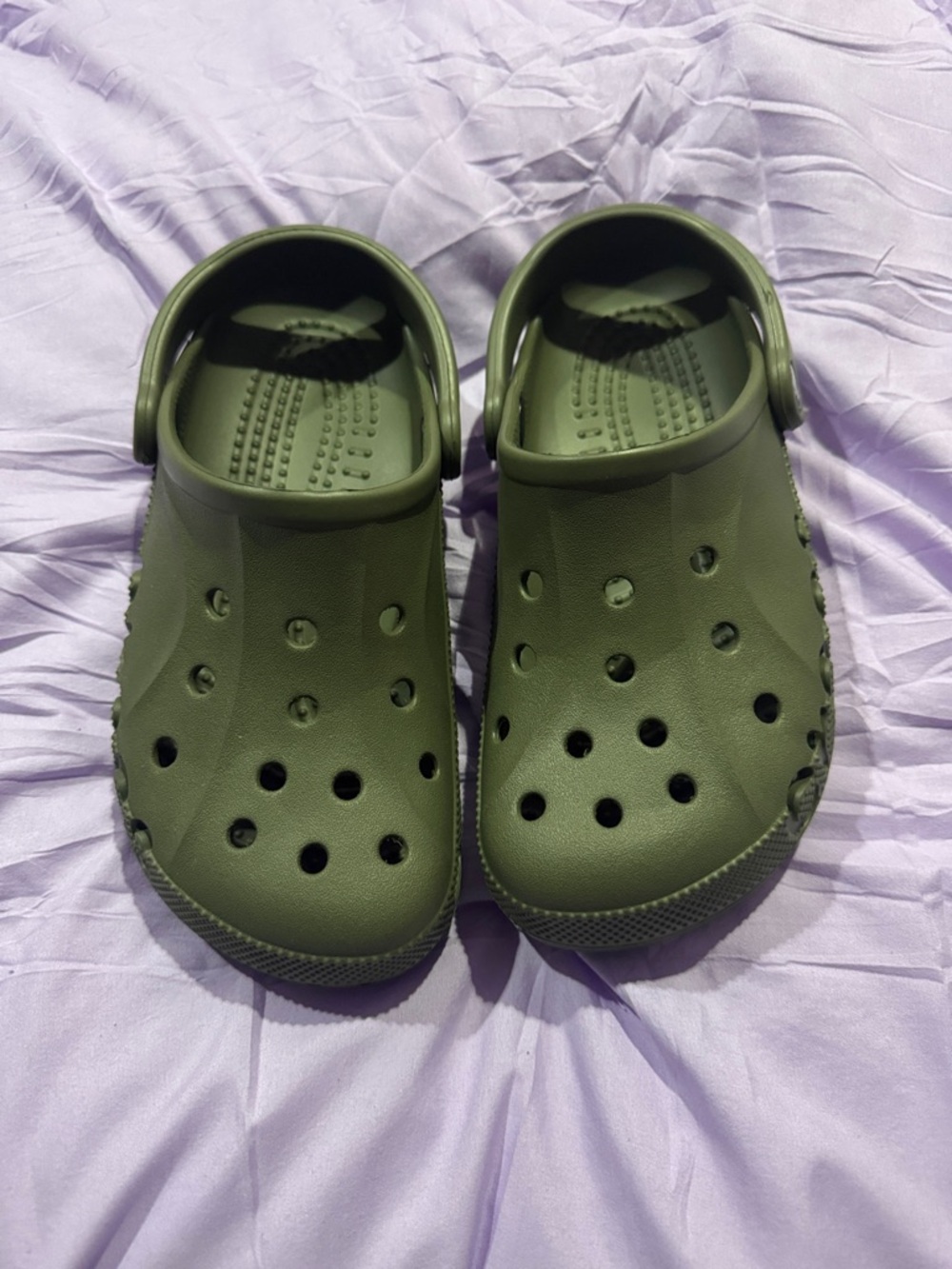 Baya Olive Green Clog Shoes - Comfortable Slip-On
